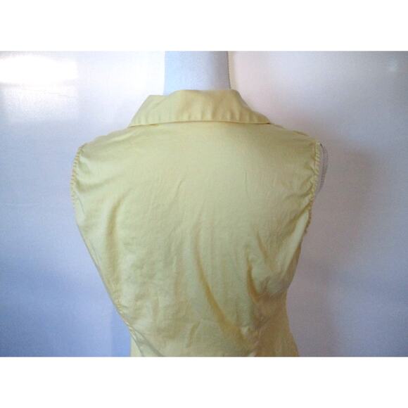 Anne Klein Women's Yellow Sleeveless Button Front Blouse Size Small - Picture 6 of 11